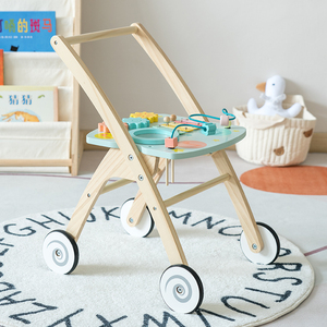 High Quality Toddler <strong>Wooden</strong> <strong>Doll</strong> Play Furniture Baby Walker New Design Lovely Red <strong>Wooden</strong> <strong>Doll</strong> <strong>Pram</strong> - Product Image 2