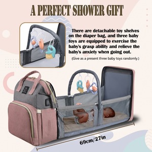 Mochila de Fraldas para Mamãe, Leve e Portátil, Berço Dobrável, Grande Capacidade, Mochila de Maternidade para Viagem - Product Image 6