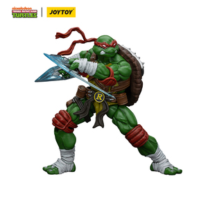JOYTOY TMNT Raphael <span class=keywords><strong>Teenage</strong></span> <span class=keywords><strong>Mutant</strong></span> <span class=keywords><strong>Ninja</strong></span> <span class=keywords><strong>Turtles</strong></span> Action Figure in Scala 1/18 Modello da Collezione con Accessori - Product Image 4