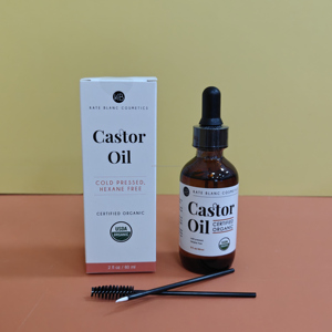 Aceite de Ricino Prensado en Frío Orgánico Certificado Kate Blanc 60ml con Cepillo para Pestañas de Regalo - Product Image 1