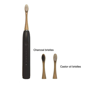 <span class=keywords><strong>Brosse</strong></span> <span class=keywords><strong>à</strong></span> dents sonique électrique en <span class=keywords><strong>bambou</strong></span> <span class=keywords><strong>rechargeable</strong></span> IPX7 avec étui de voyage et poils doux en charbon de bois - Têtes de <span class=keywords><strong>brosse</strong></span> biodégradables - Product Image 4