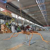 Dinosaure animatronique réaliste personnalisable et modèle d'insecte géant animatronique pour la décoration de sites touristiques