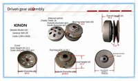 Rakitan Kopling Penggerak Skuter 1GC Pulley Kopling Sekunder untuk Yamaha RAY-ZR Suku Cadang Kopling CVT Skuter