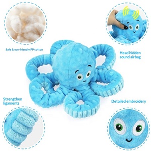 Jouets à mâcher pour animaux de compagnie, jouets <span class=keywords><strong>indestructibles</strong></span>, poulpe amusant et mignon, jouets en peluche interactifs qui couinent, jouets pour chiots - Product Image 3