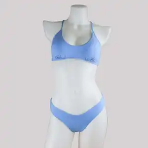 İki adet ayrı yüzme Beachwear kadın banyo mayolar Pad Sling kadın seksi mayo olmadan