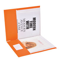 Carpeta de Oficina con Logotipo Impreso a Color, Portafolio Plegable, Almacenamiento de Archivos, Bolsa de Papel Kraft Personalizada para Archivos