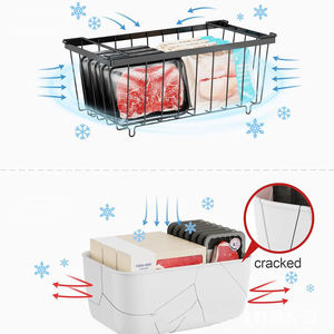 Wire Basket / Freezer Storage Basket / Metal Storage <b>Rack</b> / Food Organizer / Refrigerator Basket / Heavy Duty - Product Image 2