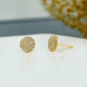 <b>Fine</b> Lab Grown Diamond Stud <b>Earrings</b> Round Brilliant Cut 925 Sterling Silver Elegant Jewelry for Women Daily Wear - Product Image 1