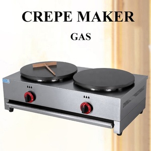 2-plaque <span class=keywords><strong>Gaz</strong></span> Professionnel Industriels Crêpe Maker Portable Non Bâton Électrique Crêpe Crêpes Café <span class=keywords><strong>Double</strong></span> Crêpe Faisant La Machine - Product Image 2