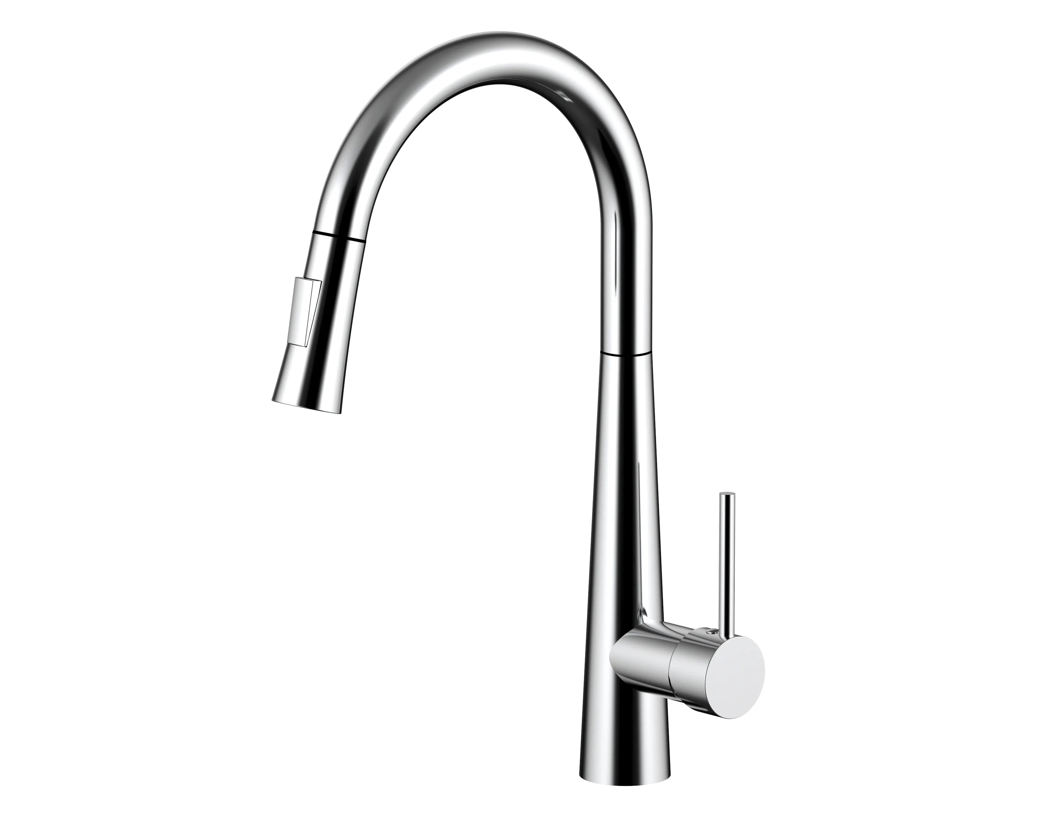 Island Kitchen Sink Chrome Plating Finish OEM Dual Functions Sprayer Pull Down Out Mixer Tap Faucet with cUPC CE and ACS