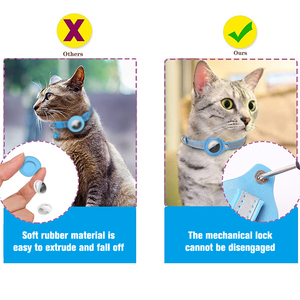 <span class=keywords><strong>Collar</strong></span> Ajustable para Mascotas, <span class=keywords><strong>Collar</strong></span> Antipérdida para Perros y Gatos con Soporte para <span class=keywords><strong>Airtag</strong></span>, Accesorios para Gatos con Hebilla, Tallas XS, S, M - Product Image 6