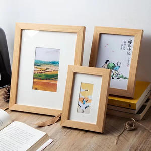 Cadre <span class=keywords><strong>photo</strong></span> mural en bois naturel fait main, écologique, durable et léger - Product Image 1