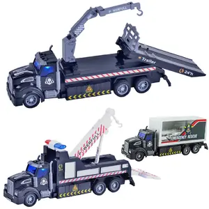 Tow Vrachtwagens Speelgoed Vrachtwagen Trailer Rc Auto Speelgoed Voor Kinderen Speelgoed Rescue Emergency Traffic Ongeval Vrachtwagens Rc Techniek Voertuig