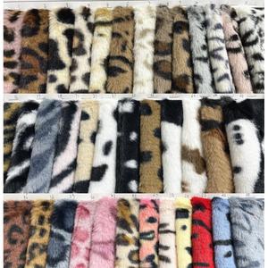Оптовая Продажа окрашенная Тигровая ткань с леопардовым принтом из искусственного меха кролика плюшевая ткань для костюмов игрушки ремесла одежда куртки одеяла - Product Image 6