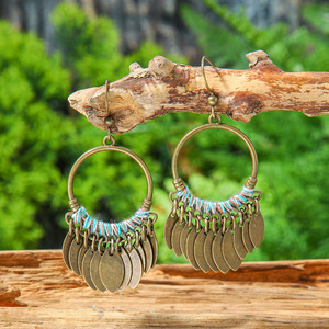 Bohemian Tassel <b>Drop</b> Earrings Alloy Antique <b>Bronze</b> Plated Women's Party Jewelry 2025 - Product Image 3