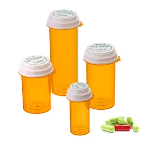 Nieuwe Product 13DR 50Ml Pil Plastic Medicatie Fles Transparant Met Caps