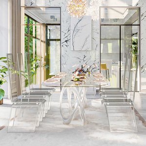 <span class=keywords><strong>Chaise</strong></span> moderne en acrylique transparent, salle à manger en <span class=keywords><strong>plexiglas</strong></span>, design KD - Product Image 4