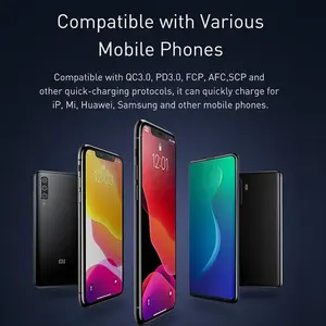 <span class=keywords><strong>Baseus</strong></span> - <span class=keywords><strong>Batería</strong></span> <span class=keywords><strong>Externa</strong></span> Portátil de 20000 mAh, Carga Rápida PD de 22.5 W, para iPhone, Xiaomi Mi, Poverbank - Product Image 6