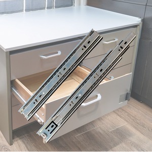 TOOLSLIDE TS36 36mm Rodamiento de bolas Corredor de cajón Tipo de tres secciones Acero laminado en frío 35kg Carga máxima para muebles de cocina de oficina - Product Image 1