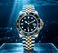 Montre sport pour homme de haute qualité GMT, bracelet en acier inoxydable bicolore, date luminescente, montre-bracelet pour homme