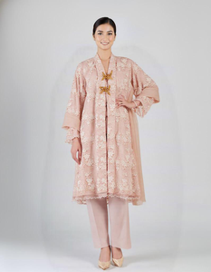 Kilang OEM, Kebaya Informal Personalizada, Tejido de Punto Transpirable, Sulam Emas Moderno, Producción de Marca Privada, Diseñador, Marca Musulmana - Product Image 1