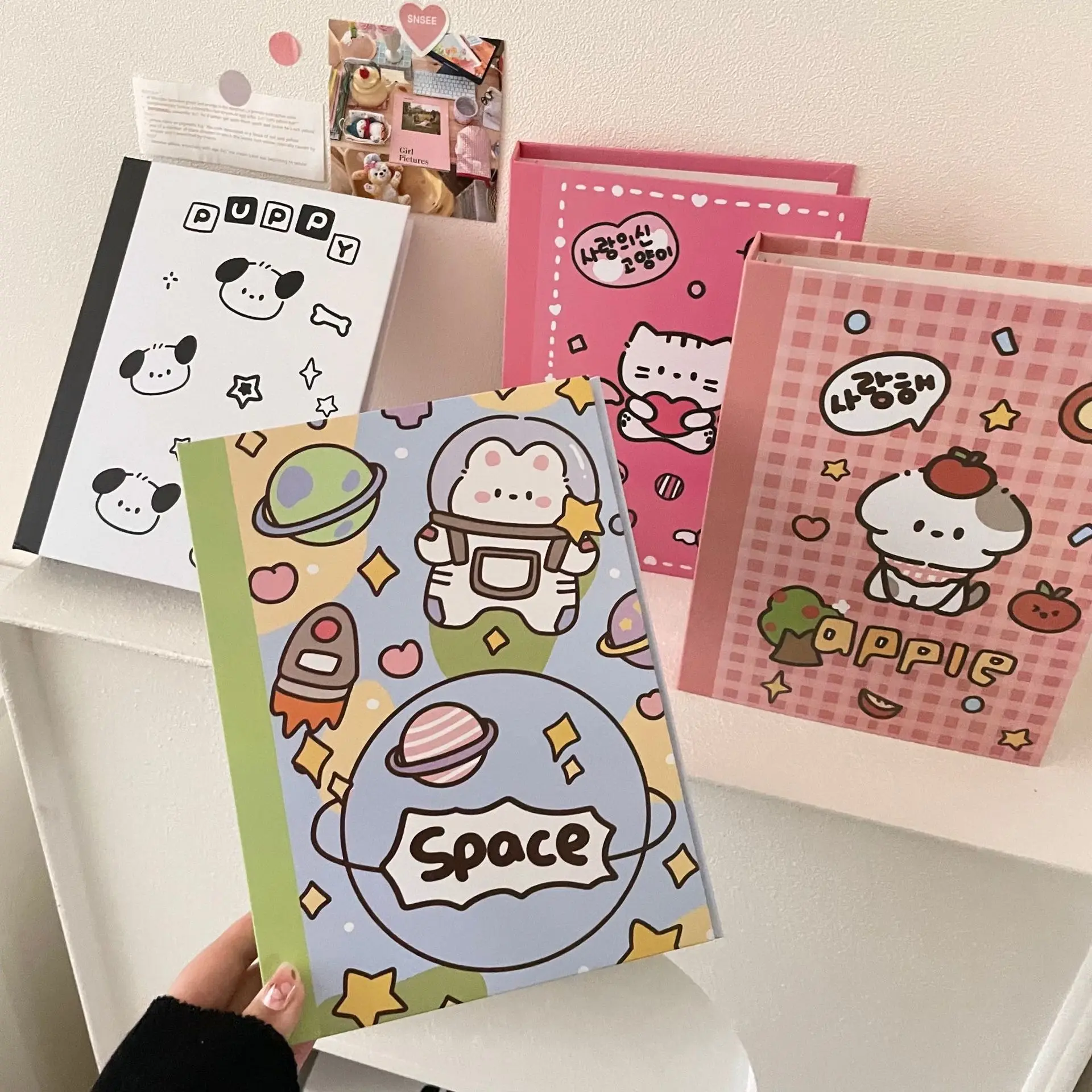 New Cute Cartoon Binder loose-leaf Photo Albums Card Collection album A5 Composition Book