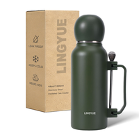 Carafe isotherme écologique de 44 oz grande taille pour maté, thé, eau et café, avec filtre et bombilla