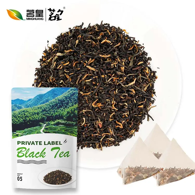 Sapore tè all'ingrosso di buona qualità estrazione di piante cinesi Yinghong No.9 bustine di foglie di tè nero bevande per bevande