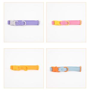 Custom Logo Kleurrijke Lange Riem Handvrije Gecoate Riem Siliconen Verstelbare Waterdichte Pvc Hond Halsband En Riem Set Voor Hond Kat - Product Image 5