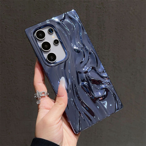 เคสโทรศัพท์มือถือลายคลื่นเคลือบเงาหรูหราสำหรับ Samsung S26 ultra S25 S24 S23 Series FE ฝาหลังลายคลื่นน้ำแบบด้าน - Product Image 3