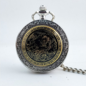 <span class=keywords><strong>Montre</strong></span> de poche <span class=keywords><strong>à</strong></span> quartz avec motif de dragon en bronze antique moderne, collier <span class=keywords><strong>pendentif</strong></span> (KWT2200) - Product Image 5