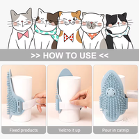 Brosse auto-nettoyante en silicone pour chat 2-en-1, peigne grattoir pour animaux de compagnie, accessoire de toilettage pour animaux, brosse anti-chute, grattoir d'angle pour chat