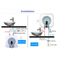 Chauffe-eau électrique domestique 8L 10L 15L 30L, énorme réservoir d'eau chaude pour robinet de lavage de cuisine 1500W
