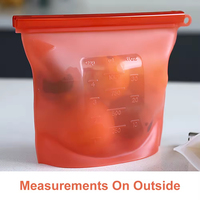 Organisateur de sac de rangement pliable en silicone Platinum pour cuisine avec fermeture éclair pour réfrigérateur