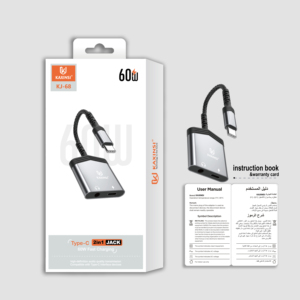 Adaptateur audio Type-C 2-en-1 de haute qualité pour <span class=keywords><strong>iPhone</strong></span> 3,5 mm Musique & Adaptateur de charge rapide 60W pour téléphones mobiles KAXINSI KJ-68 - Product Image 2
