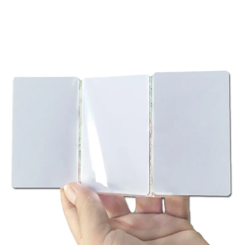 अनुकूलित Inkjet प्रिंट करने योग्य रिक्त क्रेडिट वीजा कार्ड के आकार के प्लास्टिक पीवीसी रिक्त स्मार्ट आरएफआईडी कार्ड के साथ चिप