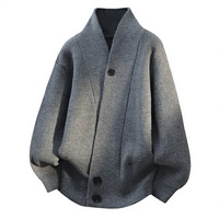 Grenzüberschreitender Außenhandel Old-Money-Stil Neuer Herbst/Winter Herren Acryl Atmungsaktiver Pullover Strickjacke Standard Lässig Locker Sitzend