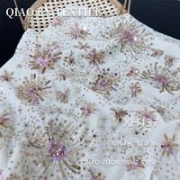 Robe pour femme en tissu écologique à sequins brodés en trois dimensions, velours tissé lourd, motif à carreaux, enduit de PE