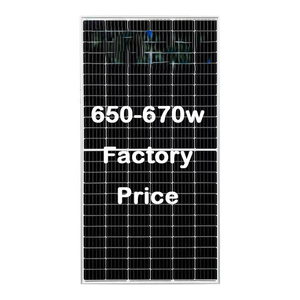 แผงโซลาร์เซลล์ประหยัดพลังงานประสิทธิภาพสูง 650W - 670W โมโนคริสตัลไลน์แบบฮาล์ฟเซลล์ พร้อมดีไซน์ติดตั้งง่ายสำหรับบ้าน - Product Image 1