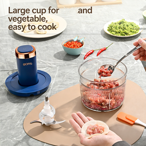 Penggiling Daging Dapur Multifungsi Penggiling Daging Listrik Pengaduk Isian Pangsit Pencacah Sayuran Penghancur Daging Pengolah Makanan - Product Image 4