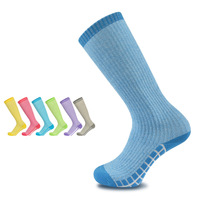 Femmes épais chaud hiver Tube mollet Ski chaussettes en gros Logo personnalisé coupe-vent longueur de l'équipage imprimé antibactérien Sports de montagne