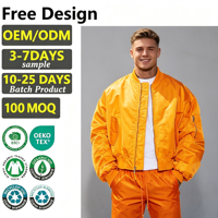 Blouson aviateur personnalisé pour homme avec logo, veste d'hiver rembourrée décontractée de couleur unie, col montant, en nylon, avec fermeture éclair, pour l'extérieur