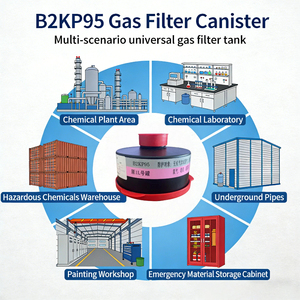 Filtre combiné OEM & ODM d'usine B2 contre les vapeurs et <span class=keywords><strong>gaz</strong></span>, le chlore, les <span class=keywords><strong>gaz</strong></span> inorganiques, les fumé<span class=keywords><strong>es</strong></span> toxiques, les brumes toxiques - Product Image 6