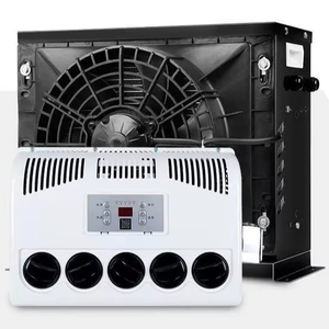 Nuevo aire acondicionado negro Split Sleeper DC de 12/24 voltios <span class=keywords><strong>para</strong></span> cabinas de camiones Tractor estacionamiento camiones <span class=keywords><strong>aires</strong></span> <span class=keywords><strong>acondicionados</strong></span> <span class=keywords><strong>para</strong></span> grúas - Product Image 1