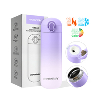 Bouteille d'eau isotherme Everich en acier inoxydable à double paroi, nouveau design ODM, avec bouchon à capsule et large ouverture