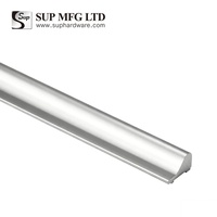 Aluminium douchestrip waterdicht corrosiebestendig voor glazen doucheruimtes