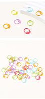 16x15mm 50PCS Marqueurs de point à tricoter en alliage à base de zinc Spirale Multicolore Peint Marqueur Boucle Crochet Point Aiguille Clip