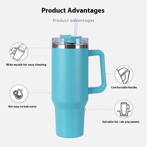 Vaso Térmico de Acero Inoxidable de 40 oz para Stanley con Asa Portátil y Popote para Coche para Uso Automotriz Venta al por Mayor Promocional para Empresas - Product Image 4