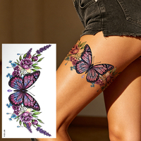 Tatuaje Temporal Impermeable de Larga Duración con Diseño de Universo Estrellado, Impresión a 4 Colores, Galaxia, Ballena, Bikini, Fiesta