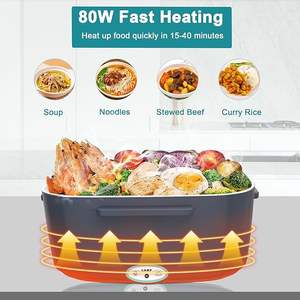 Electric Heated <b>Lunch</b> <b>Boxes</b> Adults 80W Electric <b>Lunch</b> Box Food Heated 12/24/110V 1.5L Heatable <b>Lunch</b> Box - Product Image 5